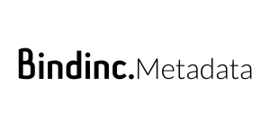 Logo Bindinc. Metadata zwart